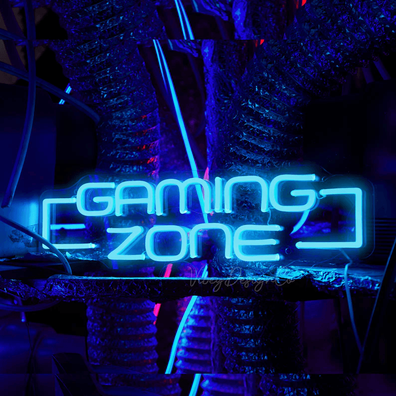 Custom Neon Signs - Game Zone LED Neon Sign for Gaming Room, Man Cave, eSports Events & Personalized Neon Lights